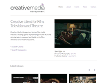 Tablet Screenshot of creativemediamanagement.com